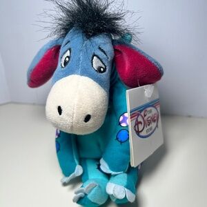 Rare 90s Disney Store Eeyore in Dinosaur Costume Halloween Pooh Mini Plush 9"